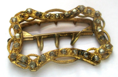 Ancienne Cloche De Traîneau Laiton - 15 Cloches Graduées Sur Bracelet Cuir Cheval