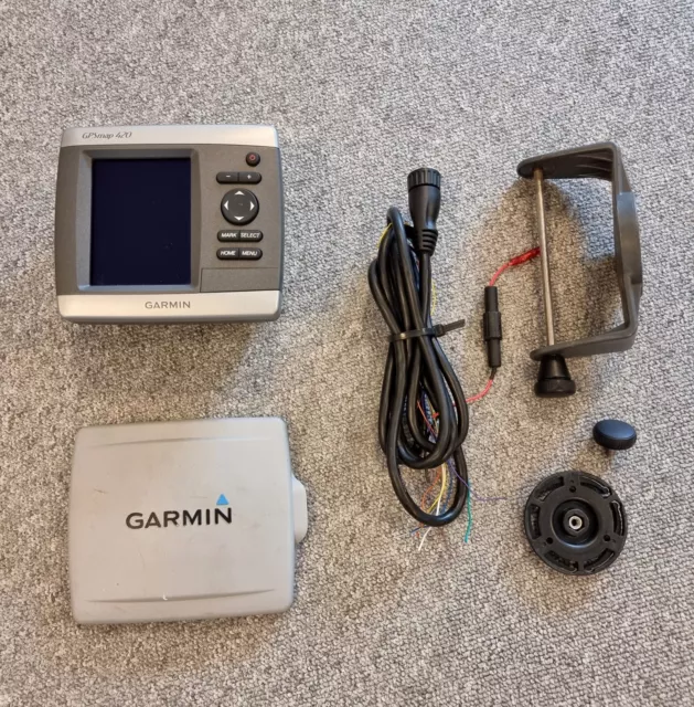 GARMIN GPSMAP 420 CHARTPLOTTER GPS NAVIGATION w/PWR COVER MOUNT - WARRANTY!