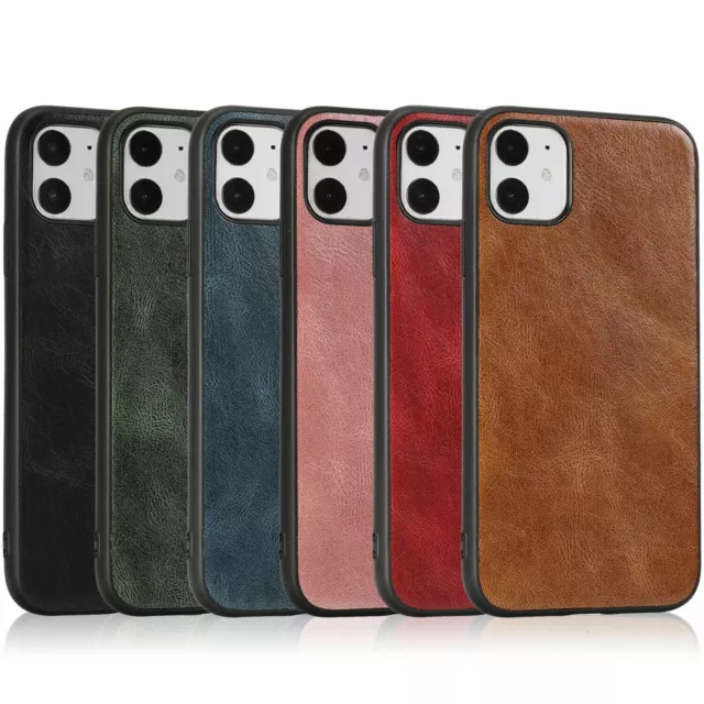 Luxury Leather Back Ultra Thin Back Case Cover For iPhone 6 6S 7 8 Plus XS  XR