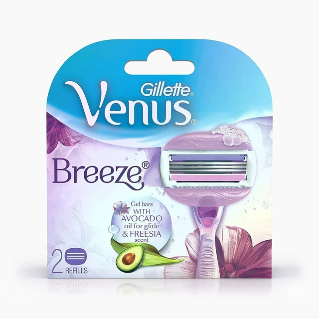 Gillette Venus Breeze Depilazione Rasoio Lame / Ricarica / Cartucce Per