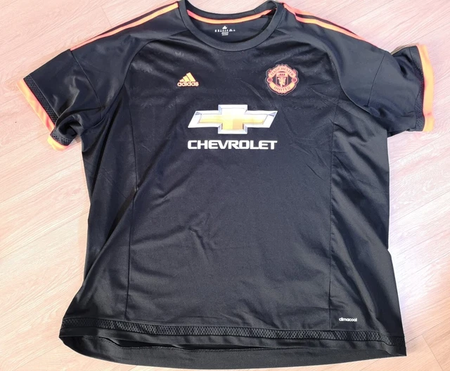 Manchester United Trikot auswärts Gr. 4XL 2015/2016 schwarz adidas Chevrolet