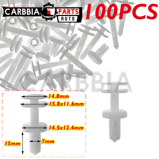 100pcs Car Door Panel Retainer Clips Rivet for GM 15960325 GMC & Chevrolet Chevy