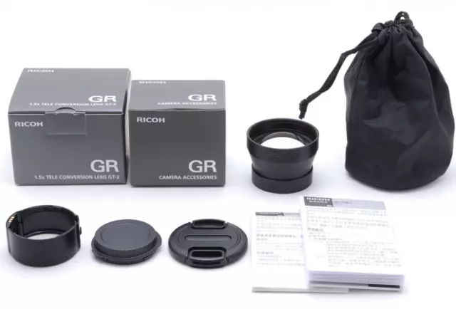 [Mint w/Box] Ricoh GT-2 Tele conversion Lens + GA-2 Adapter for GRIIIx #1259