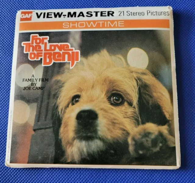 FULL COLOR Gaf H54 For the Love of Benji Dog Film Movie view-master Reels Packet