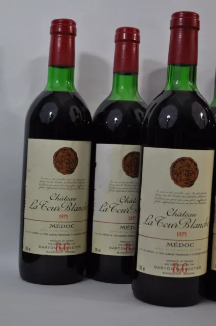 Vin - 6 Bouteilles - Château La Tour Blanche - Médoc - 1975 2