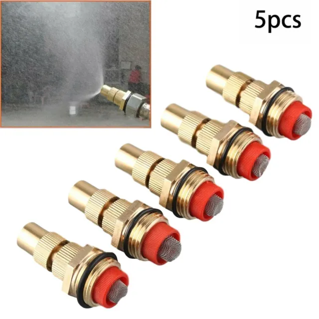 5 Pc 1/2 Adjustable Spray Nozzle Atomizing Lawn Misting Sprinkler/Gardening