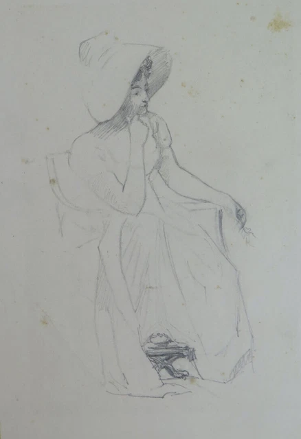 Dessin Original André Dignimont - Nu Féminin à La Veste, Aquarelle Signée - Grand Format Encadré
