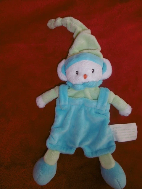 Doudou Plat Rond Souris Blanche Bleue Verte Kimbaloo LA HALLE