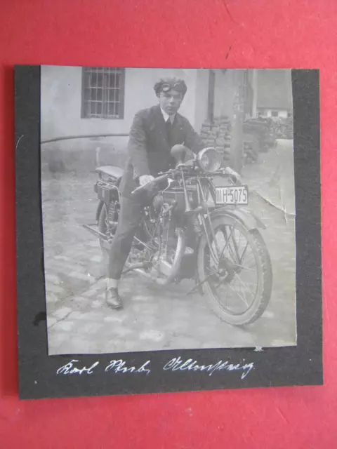 Altes Orig. Foto Karl Steb? Stub?  aus Altensteig auf Motorrad