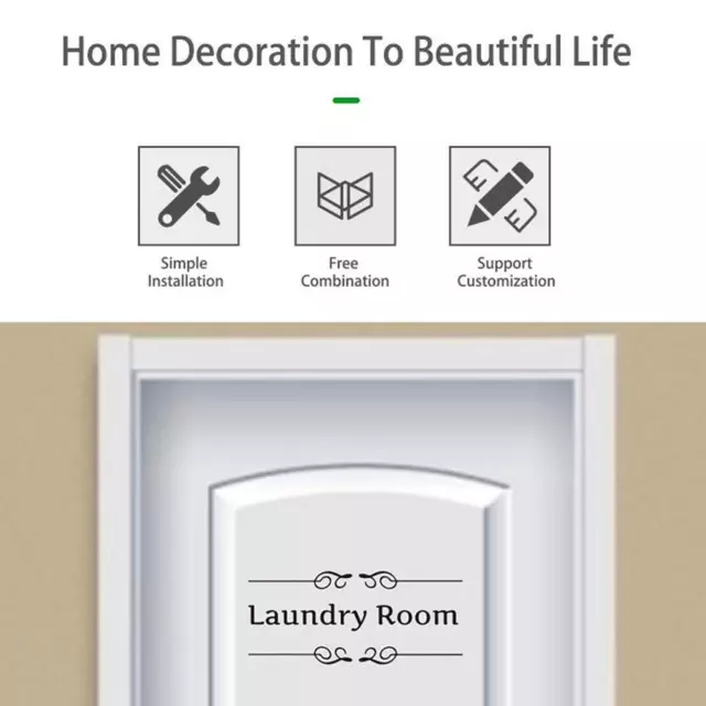 Bedroom Door Sign Self Adhesive Vinyl Sticker, Decal Restaurant Door Signs Q4T5