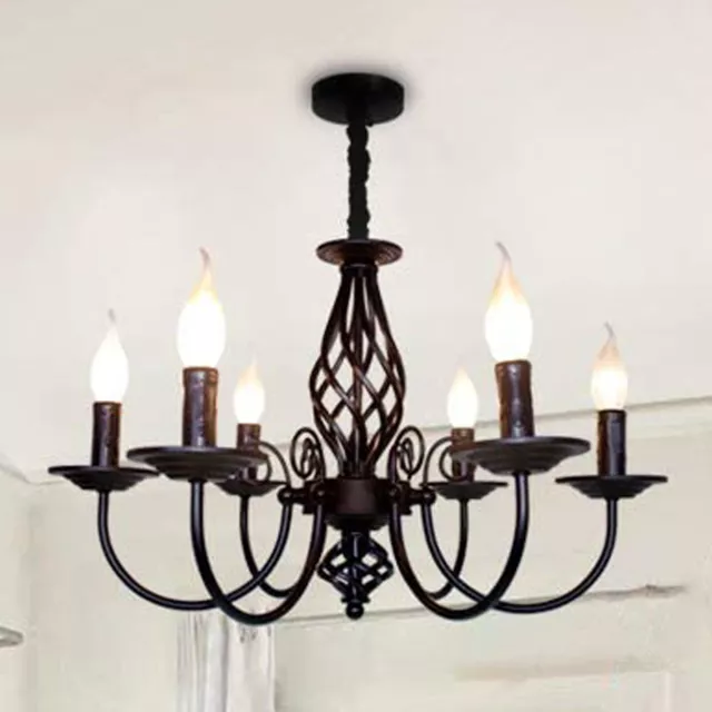 Farmhouse Pendant Lighting Country Chandelier 6 Light Ceiling Fixture Kitchen US