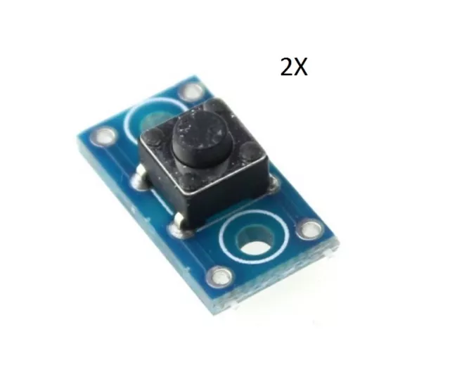 2X Pcb 6X6X5 Printed Circuit Board Module Arduino Micro Mini Switch Button