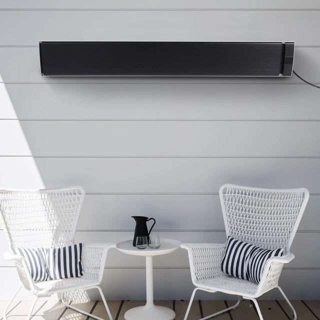 Outsunny Outdoor-Heizung 2400 W Heizstrahler Heizgerät Wandmontage Garten Alu