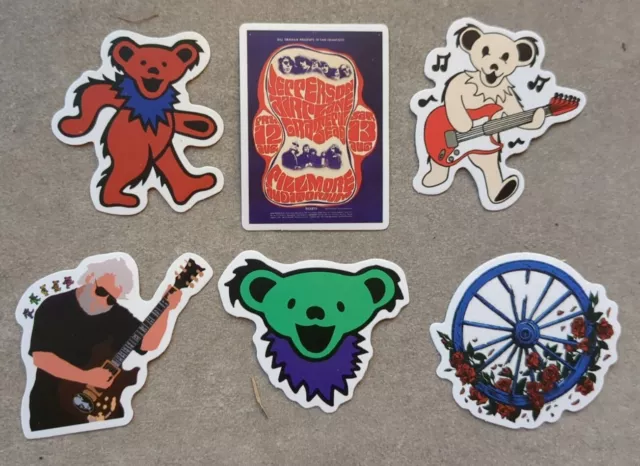 Grateful Dead - Memorabilia Lot - Stickers - Jerry Garcia - Dancing Bears