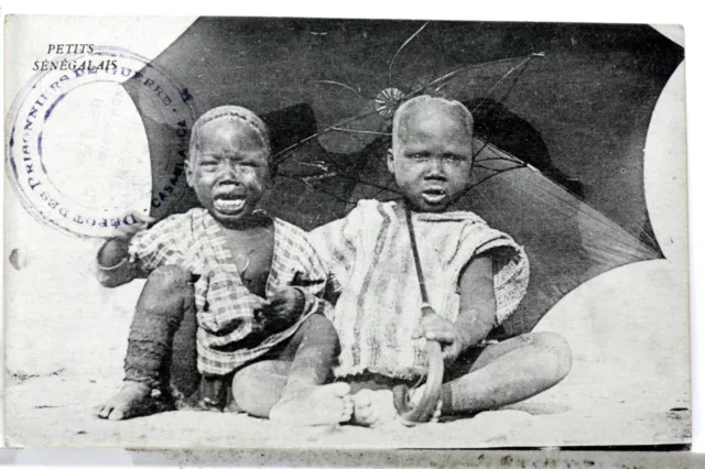Petits Enfants  Senegalais   Au Maroc Cpa Postcard 385