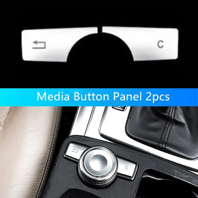 2x Pulsanti Multimediali Auto Veicolo Cover Paillettes per Mercedes Benz W204 W212