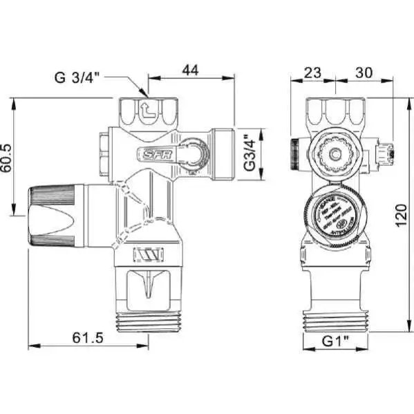 WATTS Groupe de sécurité droit SFR 20x27 2