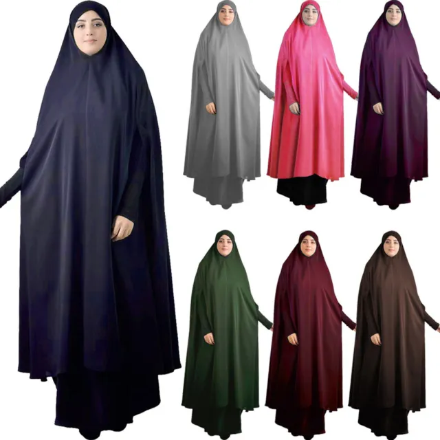 Overhead Hijab Women Muslim Prayer Dress Abaya Ramadan Khimar Burqa Islamic Robe