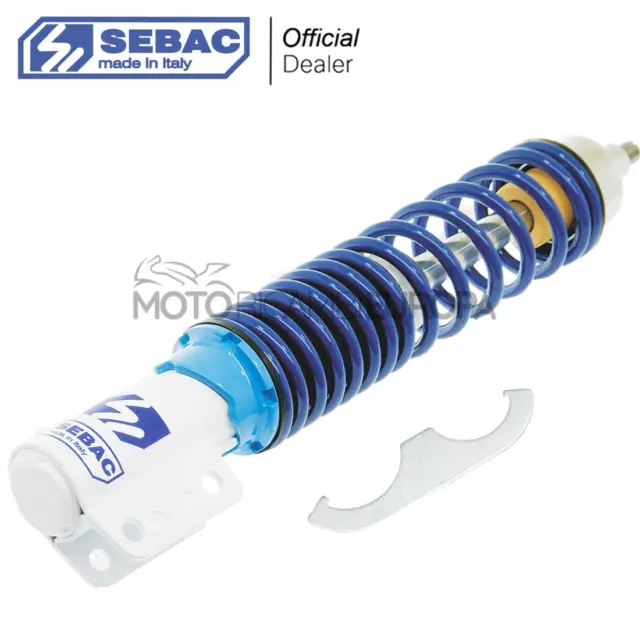 Ammortizzatore Anteriore Regolabile Sebac Blu Azzuro Bianco Vespa PX 125 150 200