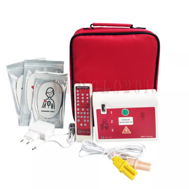 2 Sets AED Trainer First Aid Training Defirillator Simulator CPR AED Training