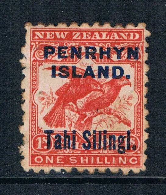 Penrhyn Is. 1903 - 1sh Kea & Kaha of NZ Ovrptd Penrhyn - SC 12 [SG 16b] MINT A3