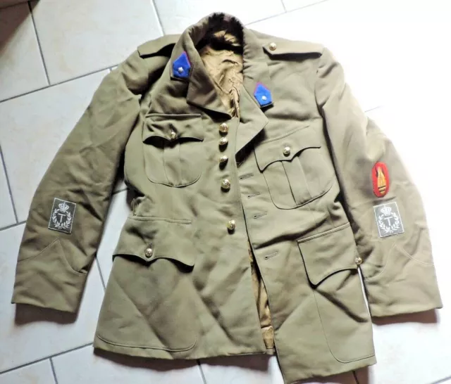 Uniforme Militaire armée a Identifier veste avec bouchon lion insigne garde