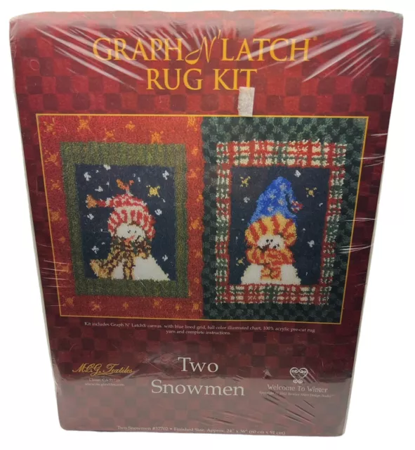 Kit de alfombras MCG Textiles Graph N' Latch dos muñecos de nieve bienvenidos al invierno 24""X 36"" EE. UU.