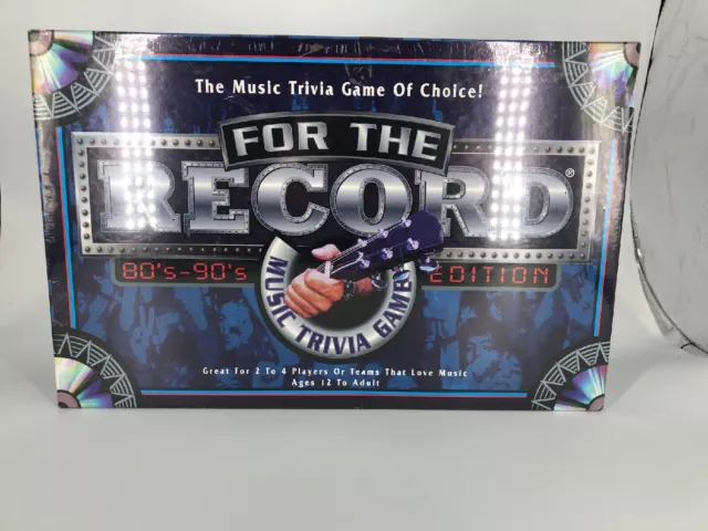 For the Record 80's 90's edition New. Sealed board game party Nineties Eighties