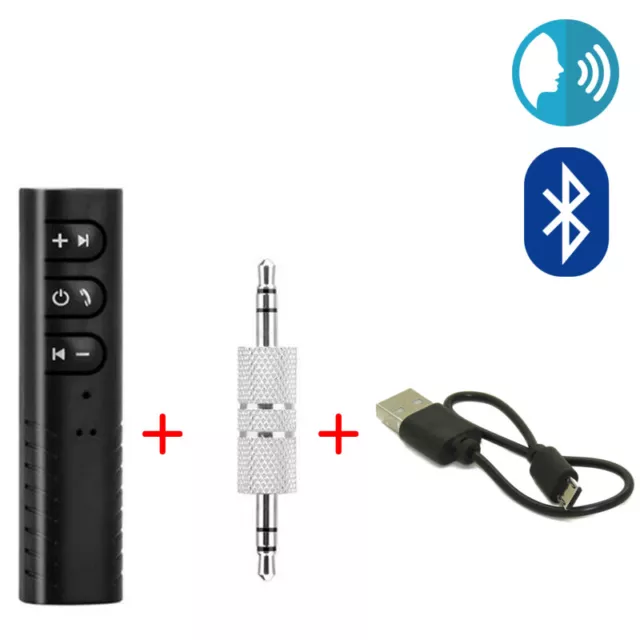 Bluetooth Receiver 4.2 Transmitter Audio Empfänger Adapter Auto 3.5mm AUX KFZ T2