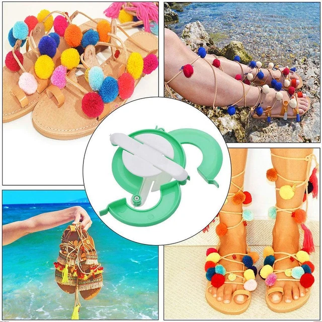 Kit Pom pom Maker Pelusa Tejedor Agujas Talla R1D0) Conjunto Artesanal S1C1