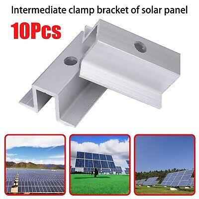 Módulos de terminal central fotovoltaica 10x de aluminio universales para energía solar fotovoltaica plata