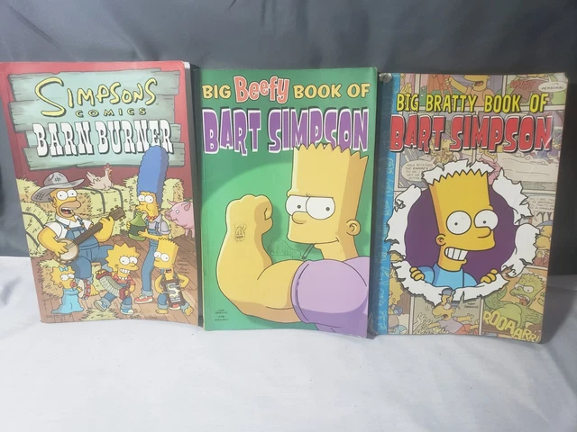 LOT OF 3 Big Bratty Beefy Barn Burner Book of Bart Simpson Simpsons ...