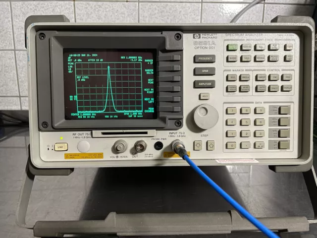 HP Agilent 8591A  1MHz-1,8Ghz 75 Ohm Spectrum Analyzer