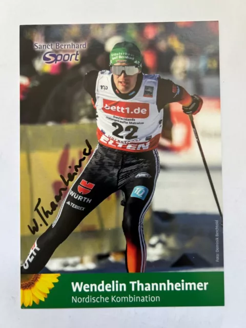 orig. Autogrammkarte Olympia Nordische Kombination NoKo Wendelin Thannheimer