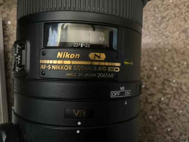 Nikon Nikkor AF-S 500mm f4 G ED VR Lens AFS - Used Gently