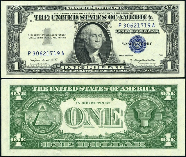 FR. 1620 $1 1957-A Silver Certificate P-A Block CU