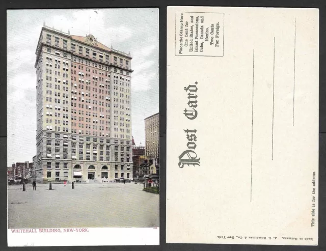 Old Postcard - New York City - Whitehall Building - Bosselman #331