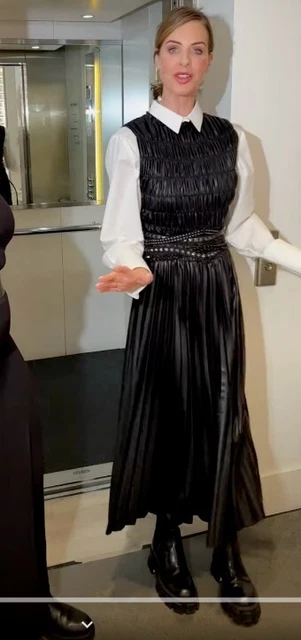 ZARA TRINNY BLACK Leather dress Faux Size XS Pleated Shirred  BNWOTref.2969/048 72.46 - PicClick UK