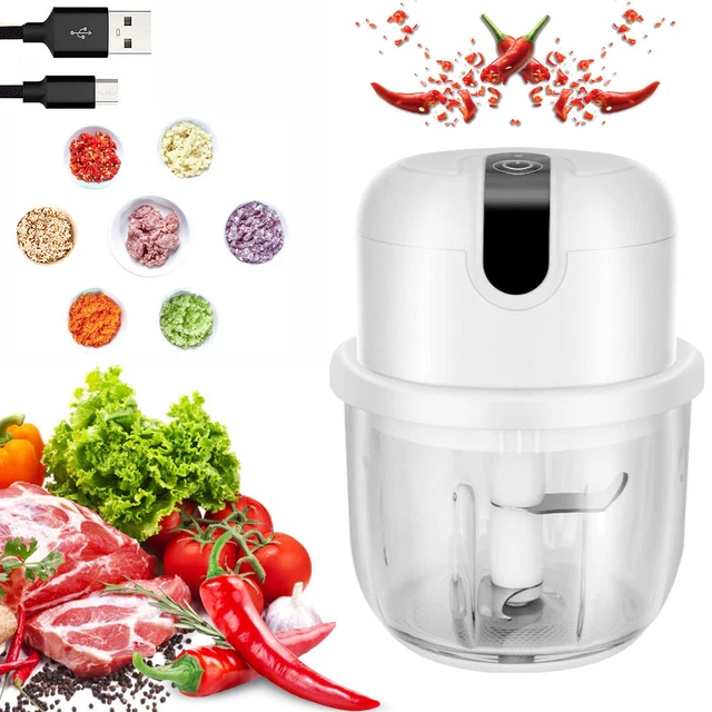 250ML ELECTRIC GARLIC Chopper Vegetable Food Home Slicer Grinder