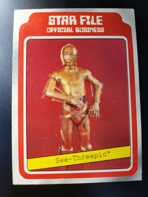 CARTE FILE TOPPS originale 1980 Empire Strikes Back C-3PO STAR #6 ...