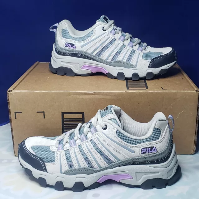 Fila Day Hiker Sneakers Purple Beige Womens 7 Lace Up Low Top Shoes
