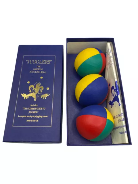 Jugglers The Original Juggling Ball X 3 Ulitmate Guide to Juggling Made UK Boxed