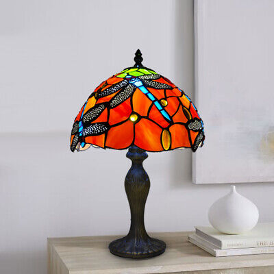 Tiffany Dragonfly Style 10 inch Table Lamp Handcrafted Art Unique Design Shade