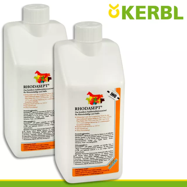 KERBL 2X 1KG Stalldesinfektionsmittel Rhodasept Surfaces Stable Cage Virus  EUR 33,35 - PicClick FR
