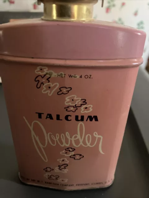 vintage talcum powder tin