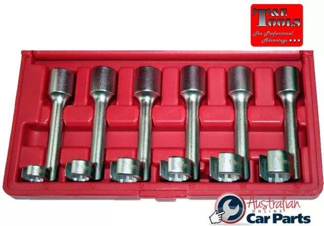 6 Piece 12 Point Flare Nut Crowsfoot Wrenches T&E Tools CRW1200