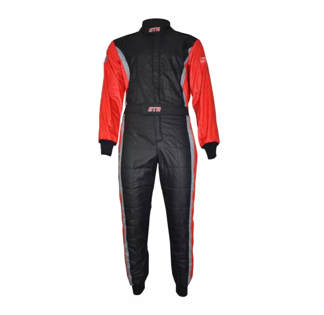 Str Club Course Suit Triple Couche Approuvé Fia 8856-2000 Noir/ Rouge/Gris