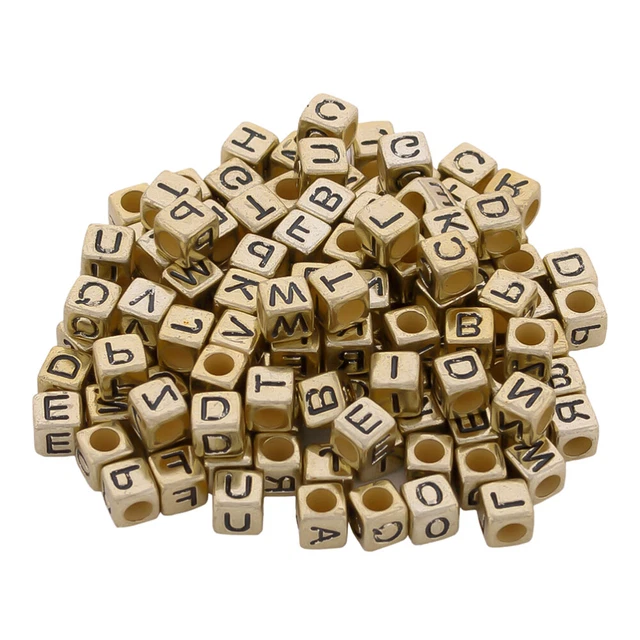 500PCS DIY farbige Briefperle Kreative Kunststoffperle Handwerk Schmuckzubehör