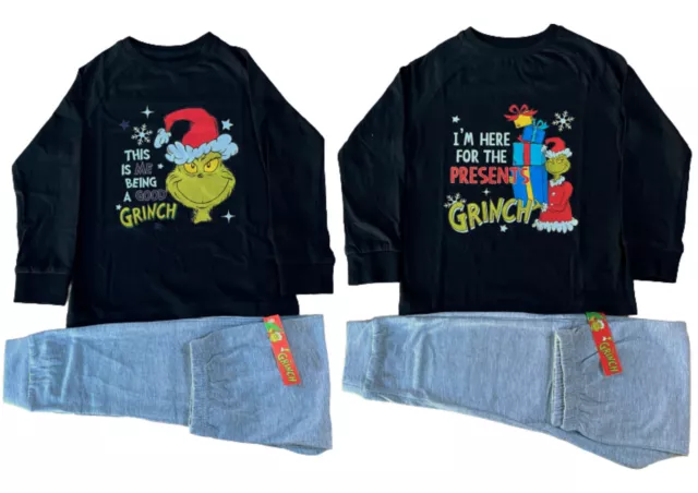 Pigiama di Natale Ragazzi Ragazze Il Grinch pigiama Natale Scatola Età 5 - 12 anni