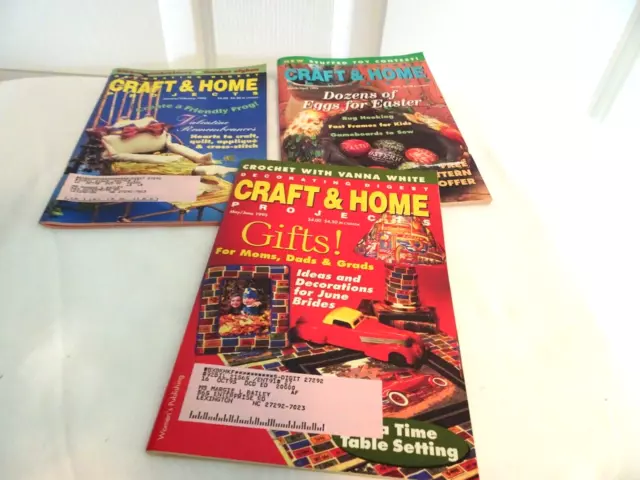 1995 CRAFT & HOME Lot of 3 Booklets-Needlework/Decorating/Crafts-EUC